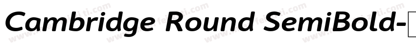 Cambridge Round SemiBold字体转换